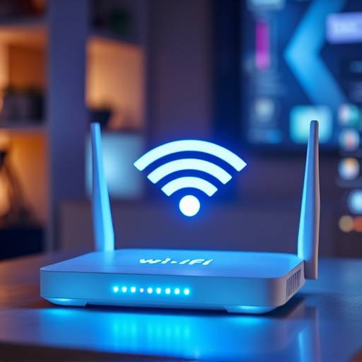 High-speed Wi-Fi router glowing with connectivity